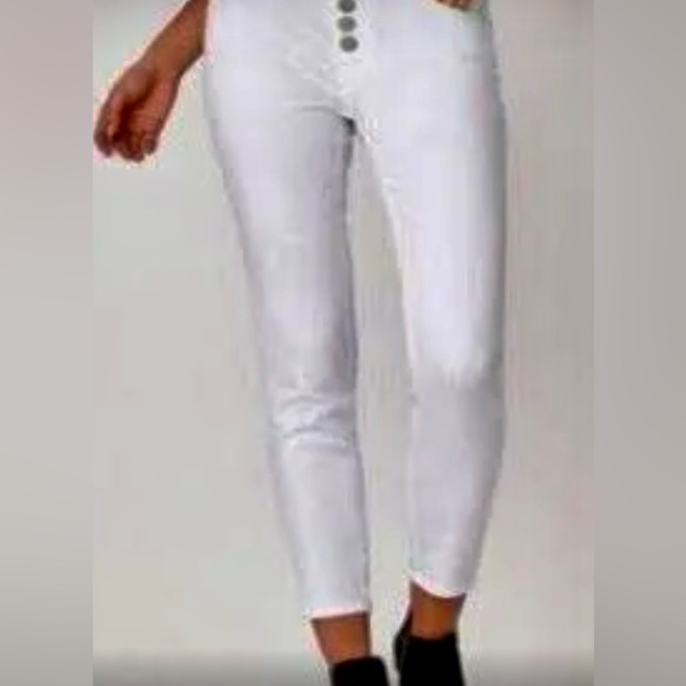 Mavi “Tess” High Rise Skinny Stretch White Jeans